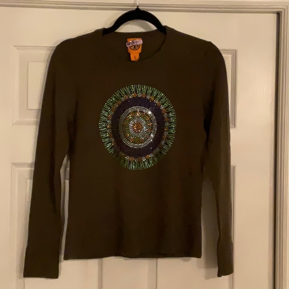 Tory Burch mosaic crystal sweater